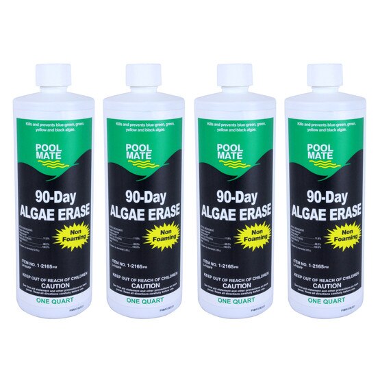 Pool Mate 90 Day Algaecide 4 x 1 Quarts NonFoaming Algaecides