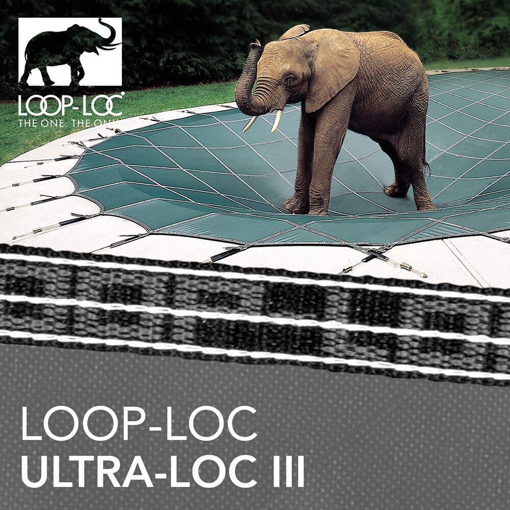 Loop-Loc Ultra-Loc III Solid Safety Cover with Mesh Drain Panels, Rectangle with 4' Offset Left 4x8 Step - Thumbnail 2
