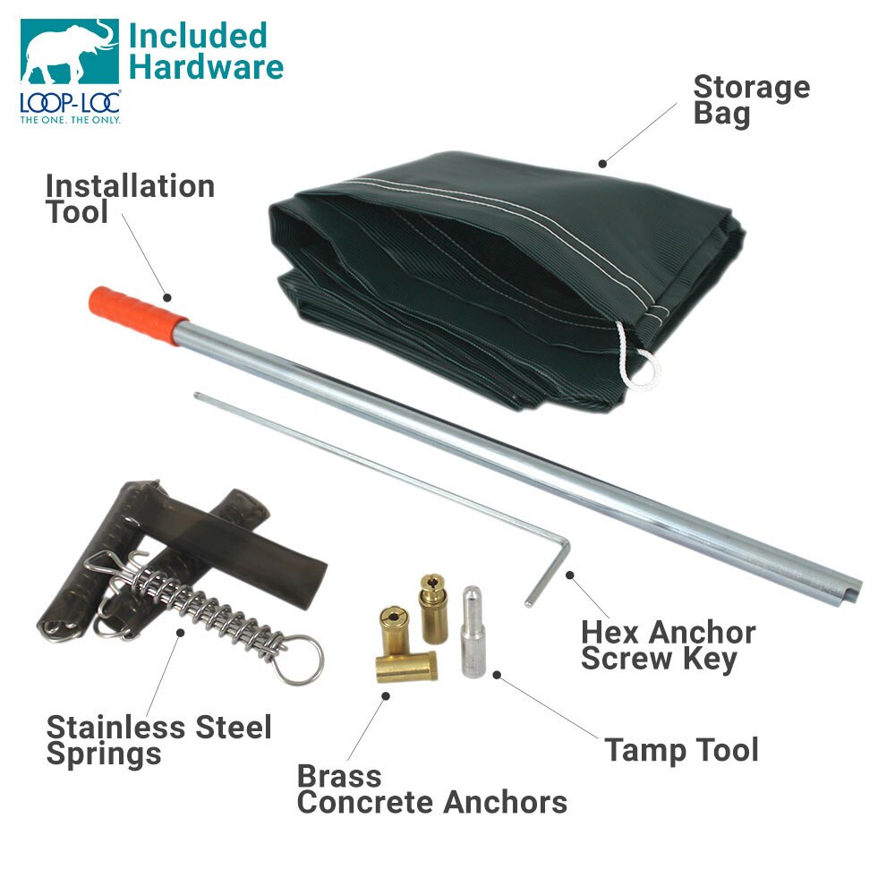 Loop-Loc Ultra-Loc III Solid Safety Cover with Mesh Drain Panels, Rectangle with 4' Offset Left 4x8 Step